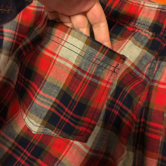 Red tartan lounge check cabin style organic cotton pants NWT - Picture 6 of 7